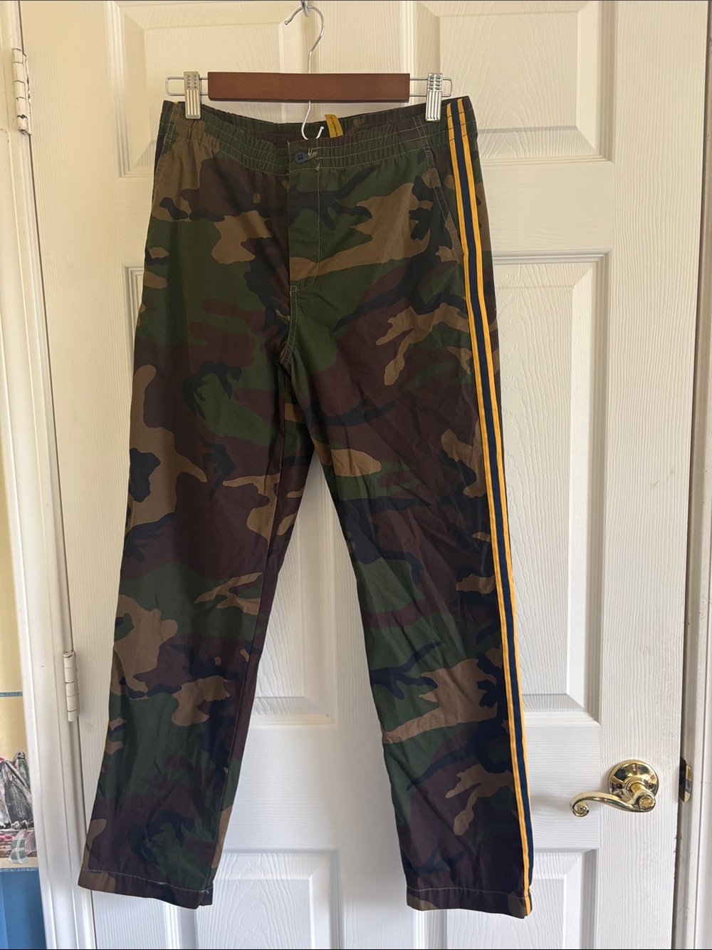 Authenticated Polo‎ by Ralph Lauren Camouflage Joggers with Yellow Stripes NWOT